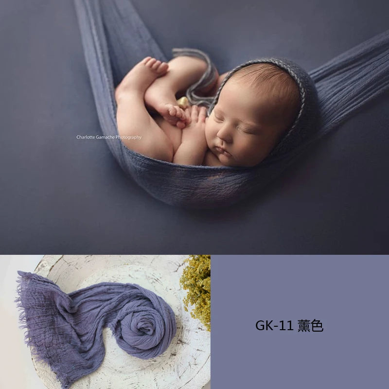 Newborn Photography Props Soft High Stretchable Cotton Seersucker Wrap Baby Posing Aid Photoshoot Props Babies Photo Accessories