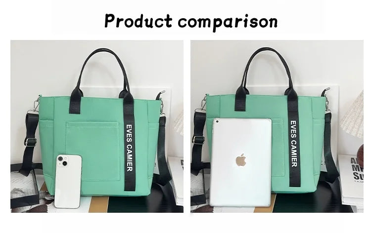 Nylon Fabric Shoulder Bag Casual Large Capacity Versatile Crossbody Bag Daily Commuting Tote Bag