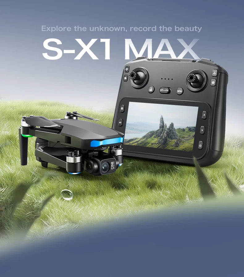 S-X1 MAX GPS Drone 4K Professional HD Camera 3-Axis Gimbal Aerial photography Brushless Screen 5G WIFI FPV Dron RC Quadcopter