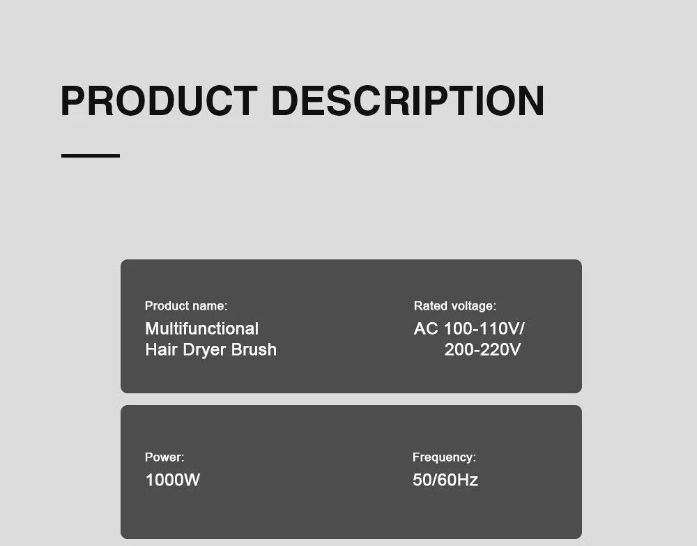 imesa 4 in 1 Hot Air Brush&Volumizer PLUS 2.0multifunctional styler professional home straight curling iron Free storage bag