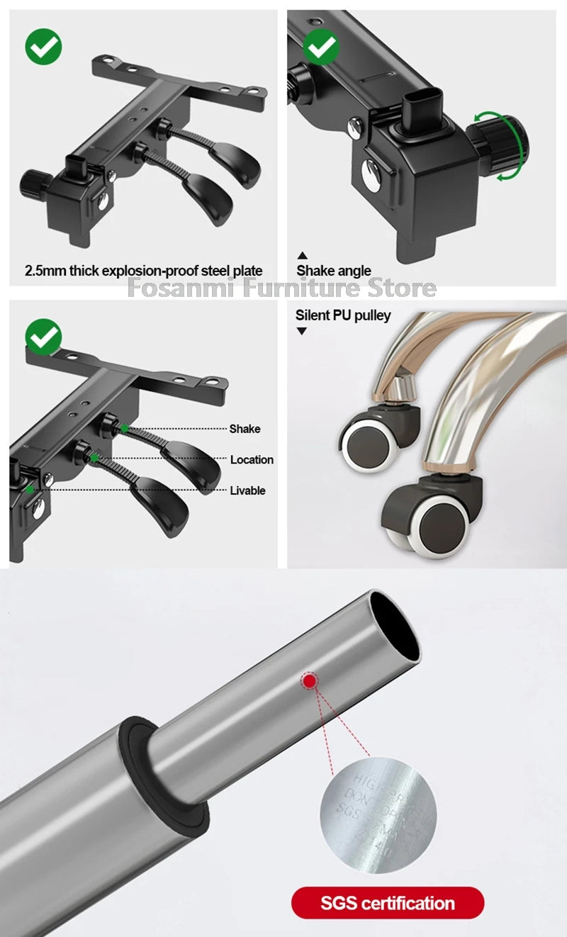 Adjustable Height Home Computer Office Chair with Soft Headrest Reclining Leather Gaming Armchair Ergonomic Swivel Desk Chairs