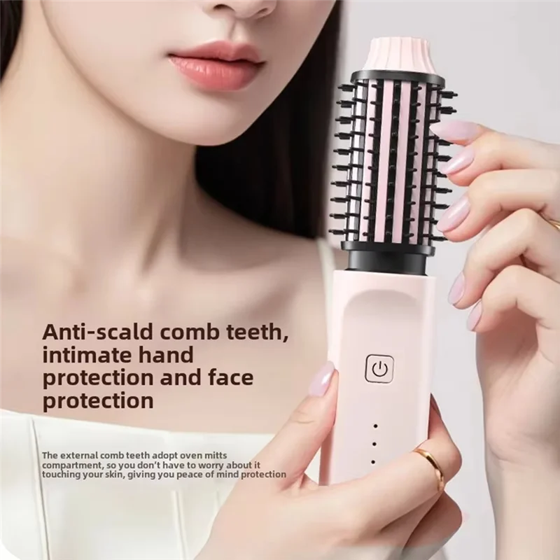 2-In-1 Smart Wireless Electric Comb For Straightening And Curling Hair, Large Capacity, Salon-Quality Accessory