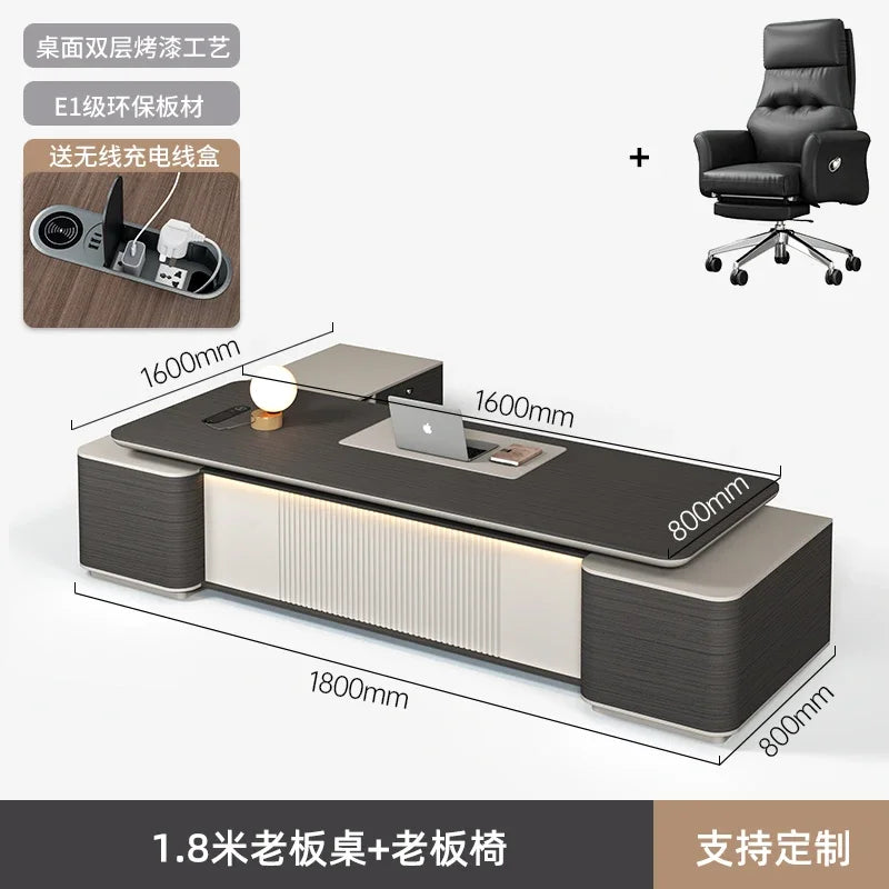 Organizer Luxury L Shape Computer gamer table cabinets executive Work office desk Multifunctional cable box Work Desk Table home