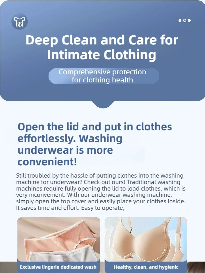 Cordless 1.5L Mini Washer 3600mAh Dual Speed Adjustable for Traveling Socks Underwear Portable Clothes Washing Cups