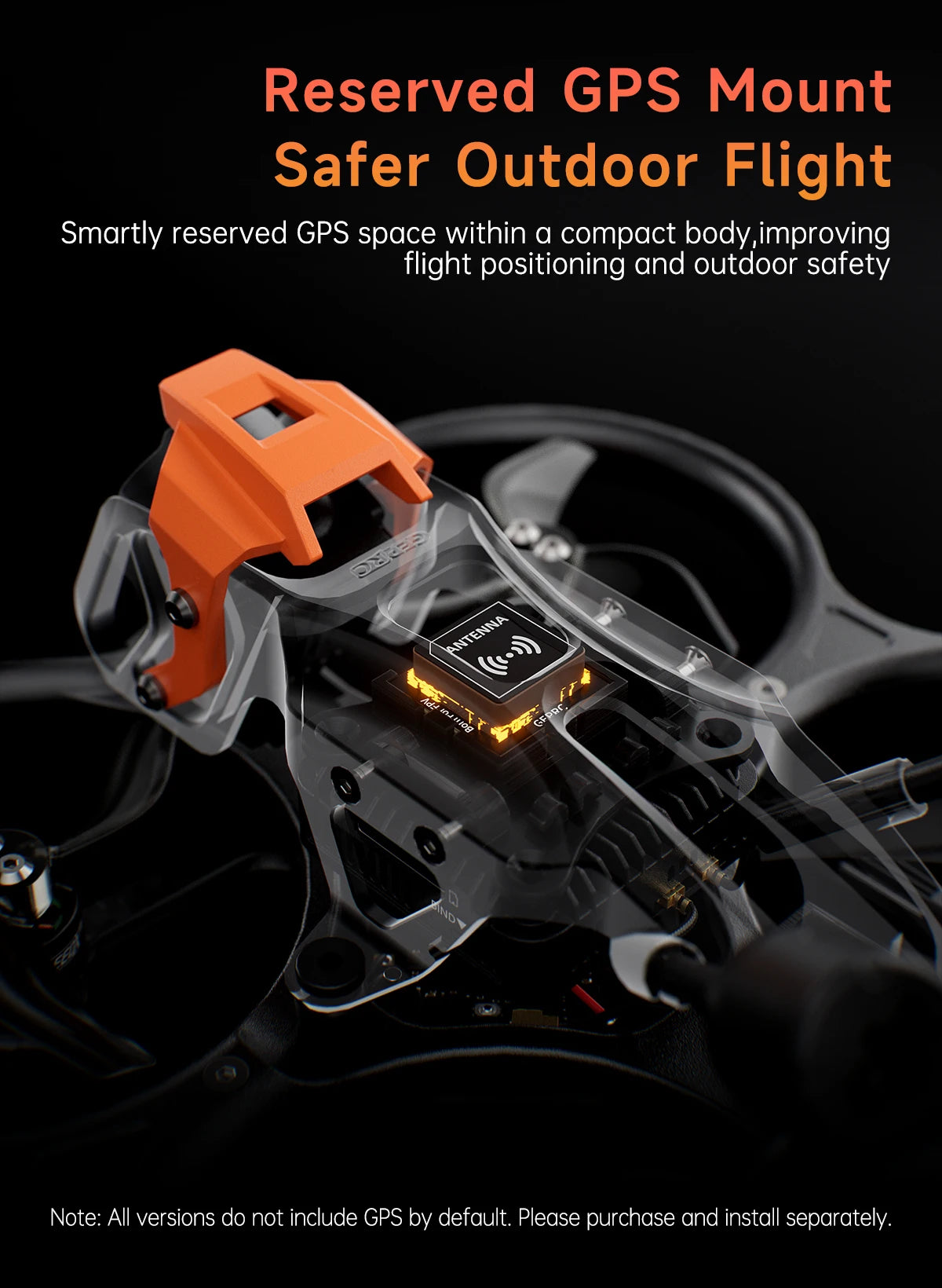 GEPRC DarkStar22 FPV Quadcopter O4 Air Unit PRO /WTFPV SPEEDX2 1104 7500KV TAKER F405 ELRS2.4 AIO Orange Grey RC Freestyle Drone