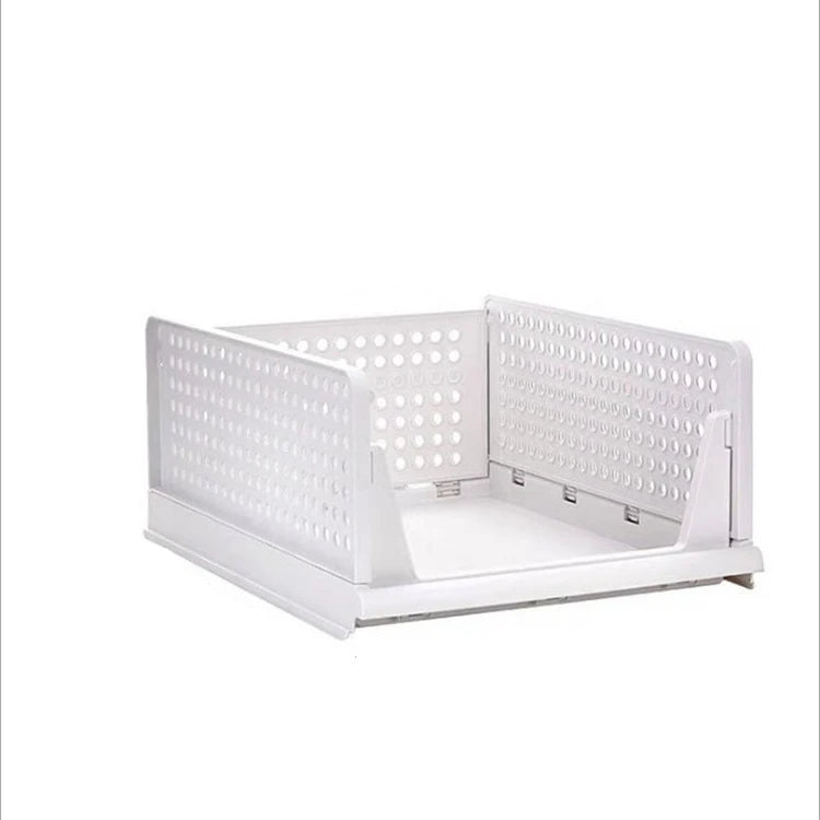 6 Pack Folding Closet Organizers Storage Box, Stackable Plastic Storage Basket, Closet Organizers and Storage Drawer Shelf Stora