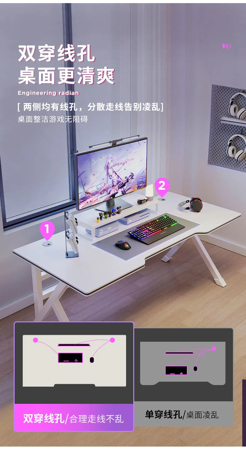 Nordic Style Modern Office Desk Relax Unique Kids Study Computer Table Writing Seating Mesa Para Computador Office Furniture