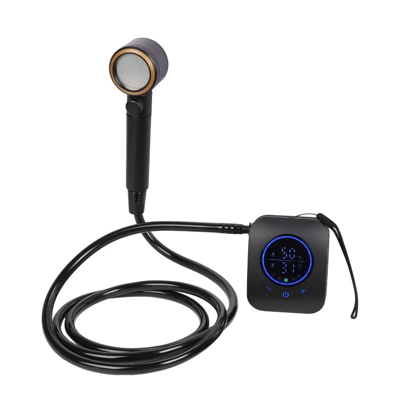 Camping Shower 3.6V 8000mAh IPX8 Rainproof  Portable Power Supply for Outdoors Rechargeable Camp Shower Outdoor Shower