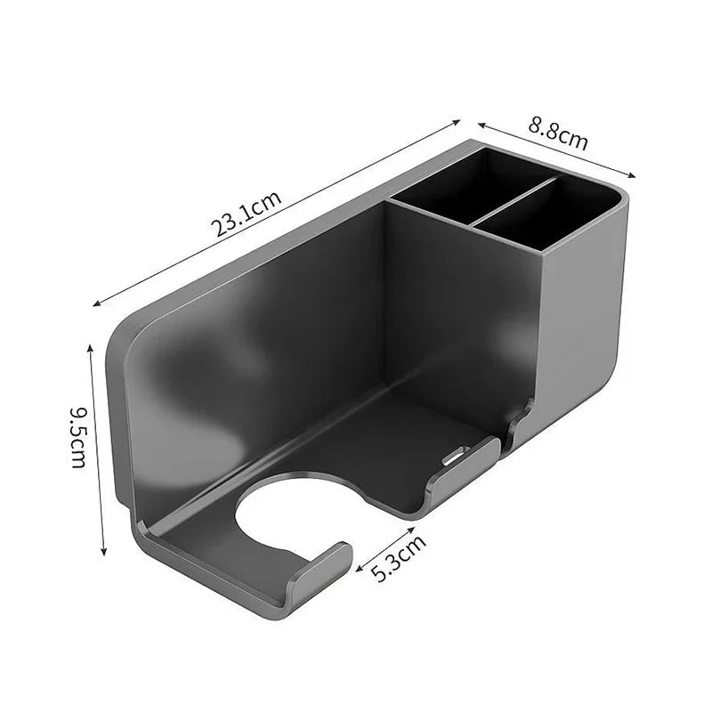 1 Pcs Wall Mounted Hair Dryer Storage Holder Does Not Require Punching Multifunctional Bathroom Hair Dryer Holder Accessories