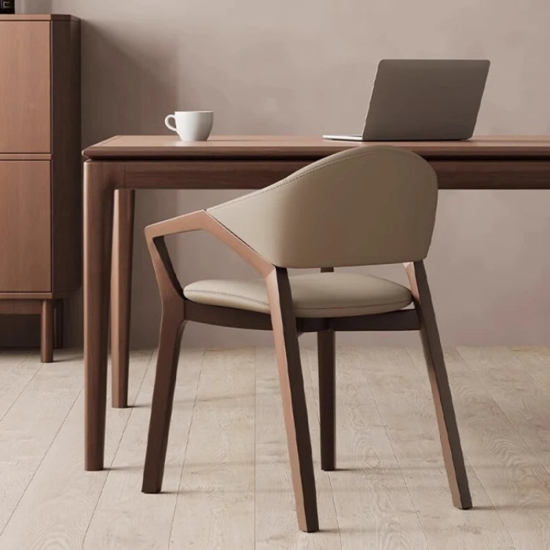 Nordic Simple Chair Solid Wood Italian Lounge Clear Aesthetics Modern Chairs Designer Entrance Minimalist Muebles Furniture