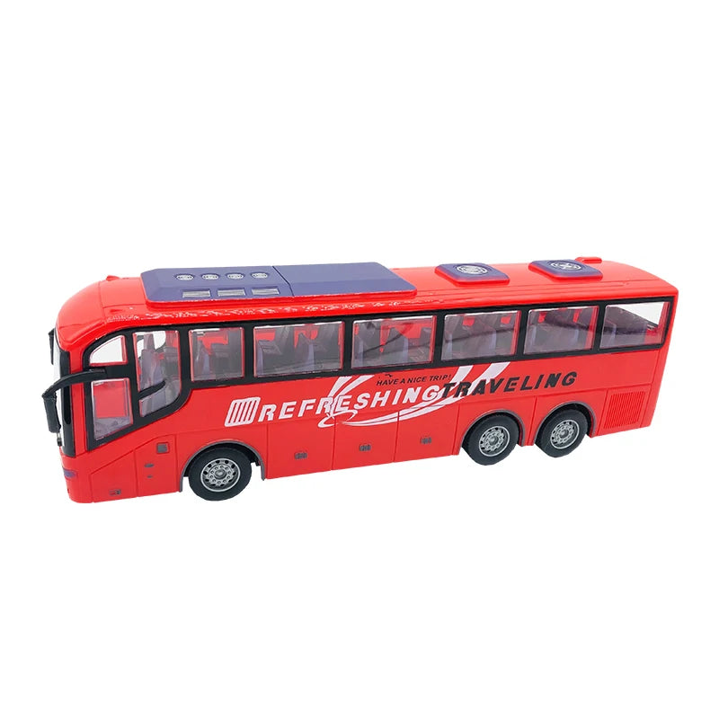 1/30 Rc Bus Electric Remote Control Car with Light Tour Bus School City Model 27Mhz Radio Controlled Machine Kids Xmas Gift