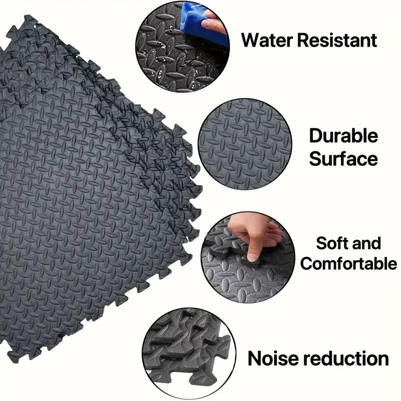 4-20PCS Home Gym Stitched Activity Mat EVA Foam BPA Free Waterproof Floor Mats Non-slip Quiet Kids Activity Play Mats Home Decor