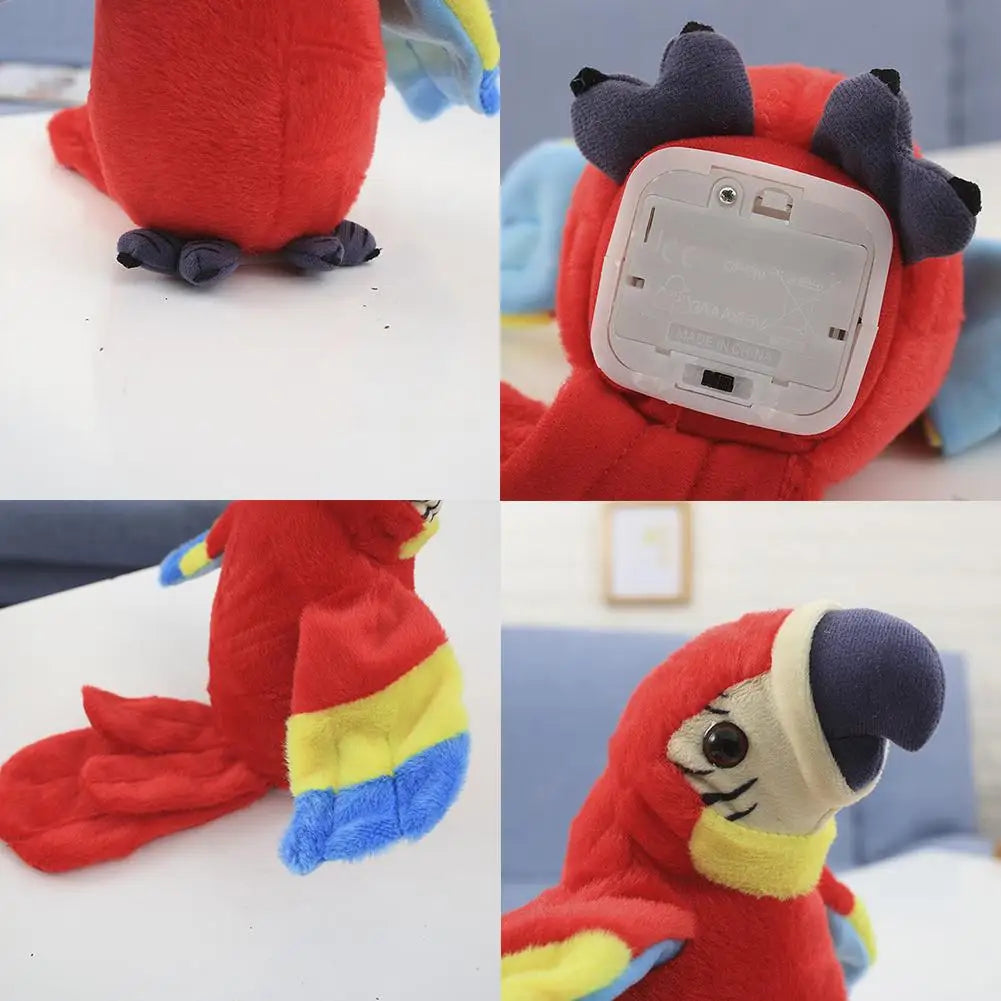 Talking Macaw Parrot Repeat What You Say Stuffed Animal Plush Toy Electronic Record Animated Bird Speaking Parrot Pet Plush Toys