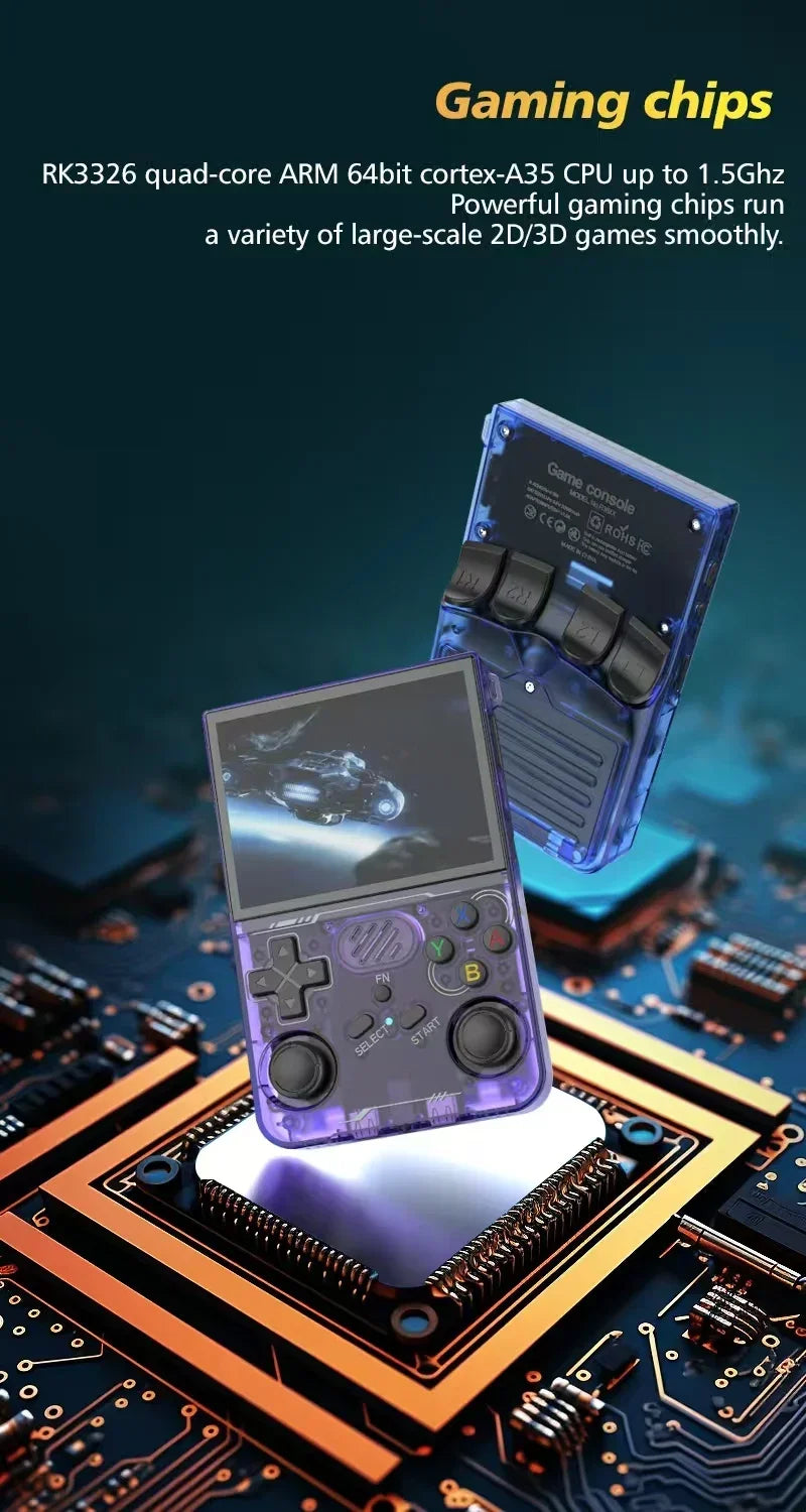 R36S updated R36XX Retro Handheld Game Console Linux ARKOS 3.5Inch IPS Screen Portable Pocket Video Player  Wi-Fi Games Kid Gift