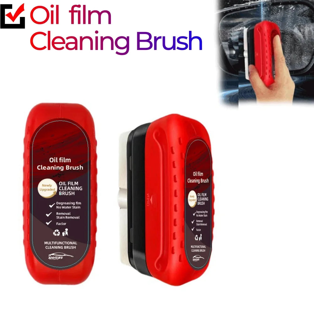 Car Glass Sponge Cleaning Brush Car Window Glass Cleaner Removes Dirt Windshield Oil Film Cleaner Glass Oil Film Cleaning Brush