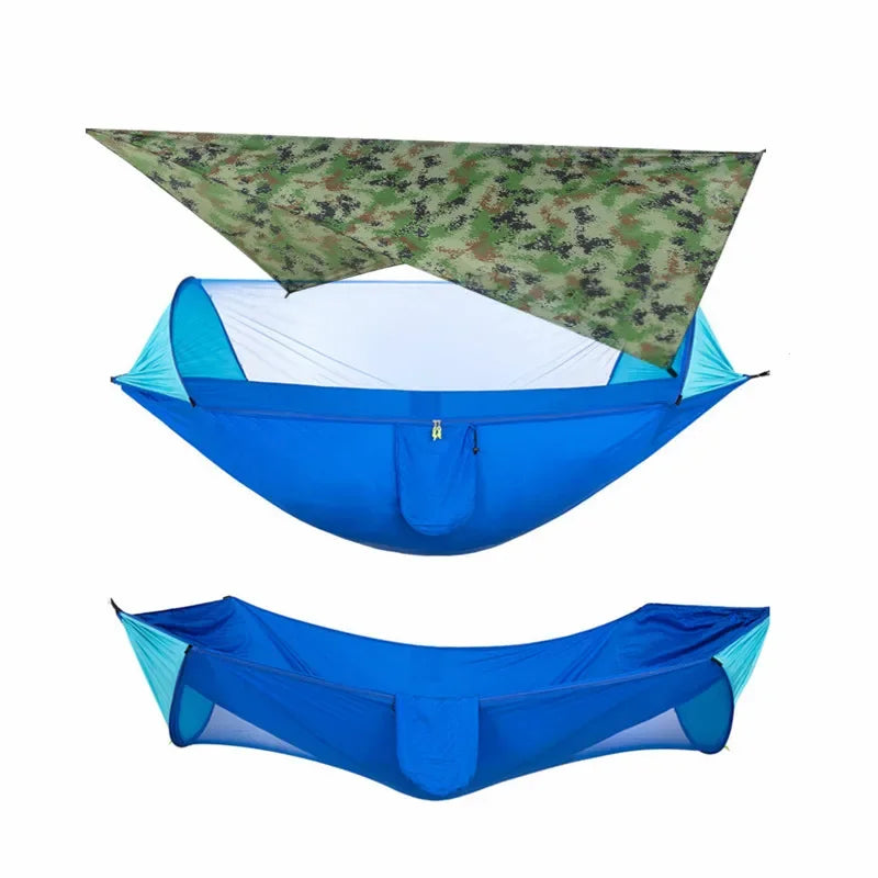 Camping Hammock with Mosquito Net and Rain Fly Tarp,hammock chair swing chair outdoor for Backpacking, Survival,Travel