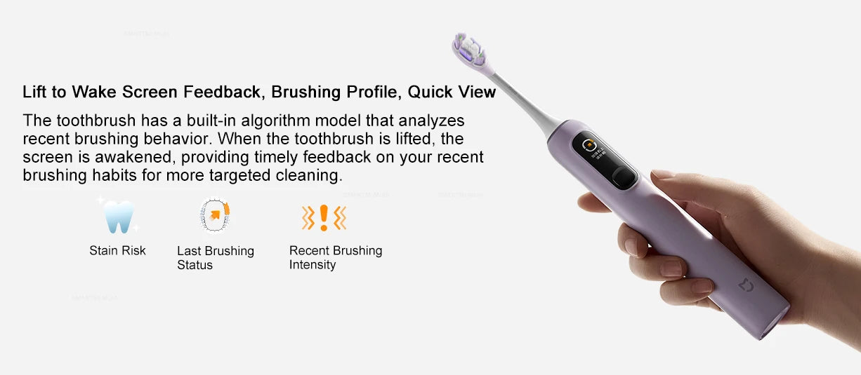 XIAOMI MIJIA Oscillation Electric Toothbrush Pro,Smart 4 Modes,IPX8 Waterproof Sonic Vibration Toothbrushes,180-day Battery Life
