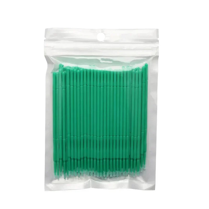 100PCS  For Eyelash Extension Tools Disposable MicroBrush Eyelashes Extension Individual Lash Removing Swab Micro Brush