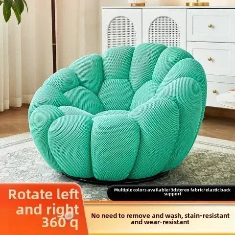 Single Seat Designer Pumpkin Lazy Sofa Balcony and Bedroom Can Lie Down and Recline Italian Minimalist Rochburg Football Sofa