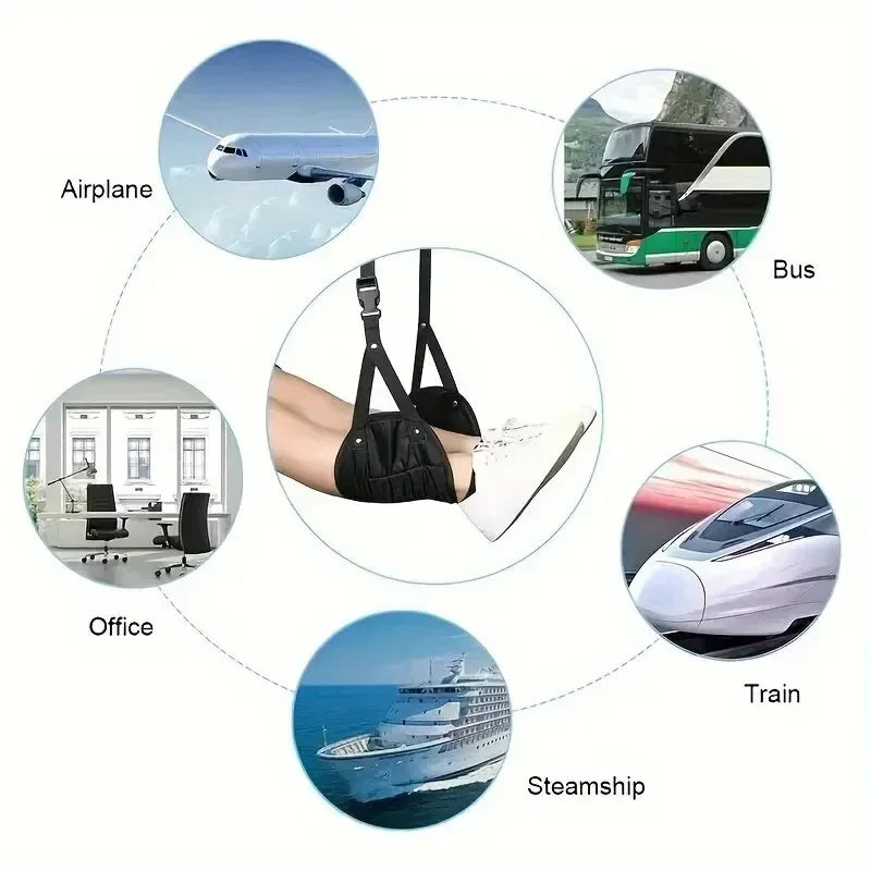 Portable Foot Mat - Adjustable Strap Office Resting Foot Mat Foot Hammock Foot Mat Lazy Man Magic Travel Magic Travel Airplane