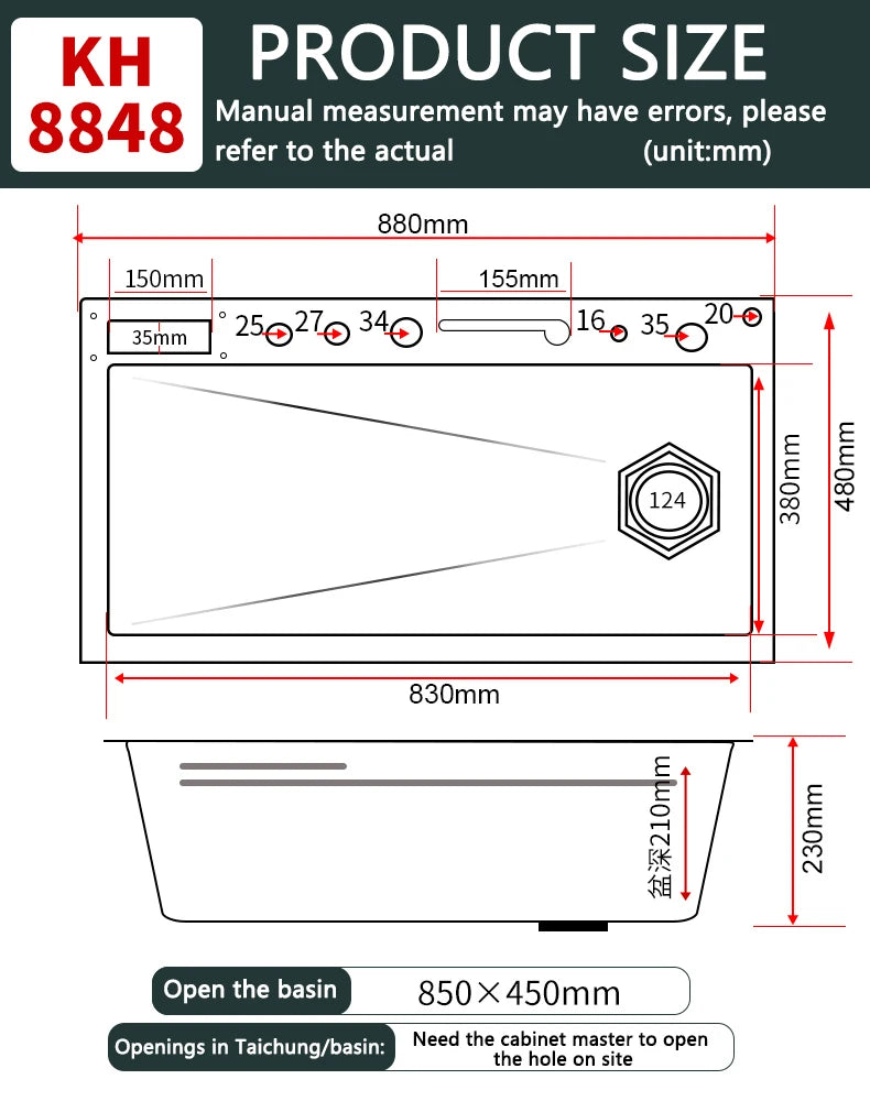 Kitchen Sink Stainless Steel Waterfall Sinks Extra Large Single Slot with Digital Display Faucet Set For kitchen
