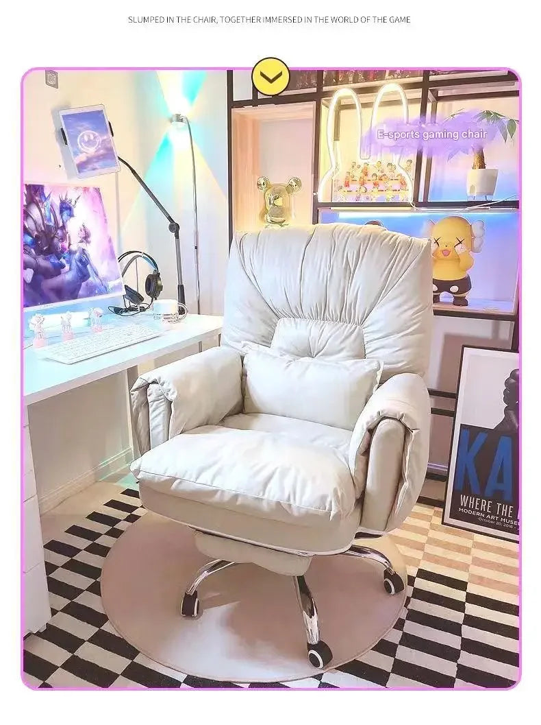 Salon Lazy Office Chair Modern Ergonomic Luxury Executive Office Chair Relaxing Reading Wheels Mobilya Lounge Suite Furniture