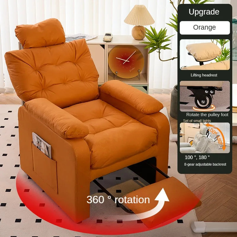 New Computer Chair Household Office Bedroom Sedentary Recliner Chair Single Sofa Ergonomics Comfortable lounge Chair Lazy Sofa