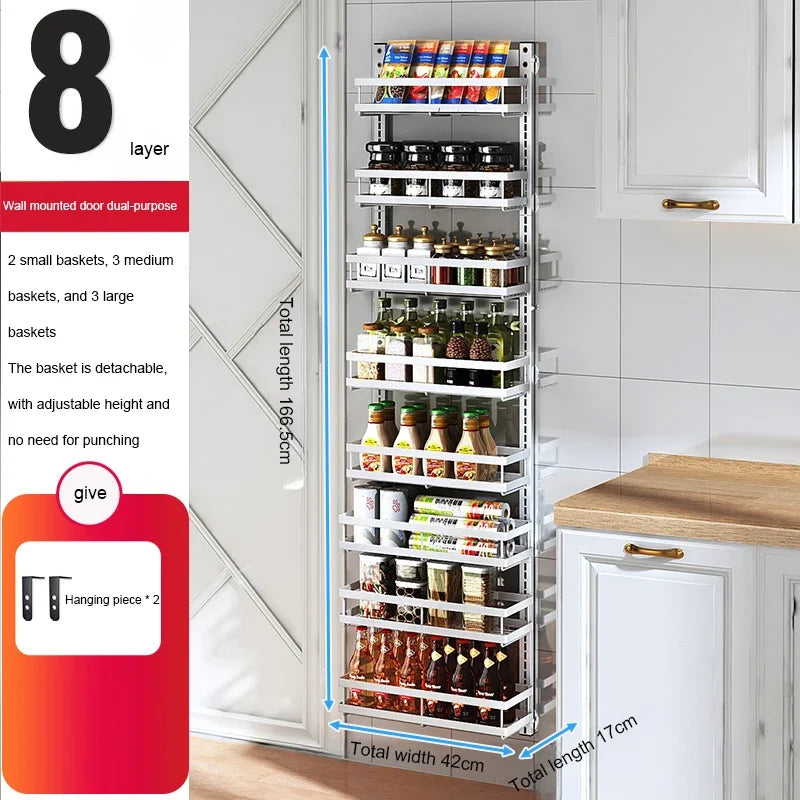 Tier Pantry Door Organization Hanging Basket Wall Spice Rack Over Door Pantry Organizer Kitchen Organizers And Storage Pantry