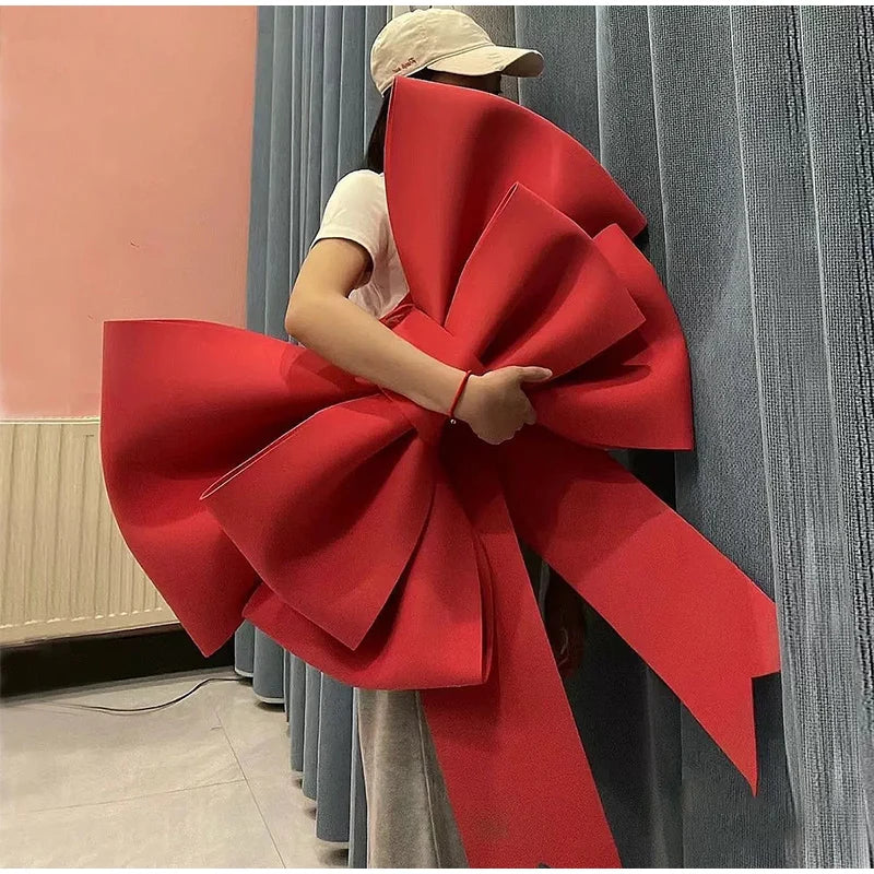 Big Giant Bow Christmas Decorations Xmas Tree DIY Material Birthday Party Wedding Display Front Door Home Decor Unfinished Kit