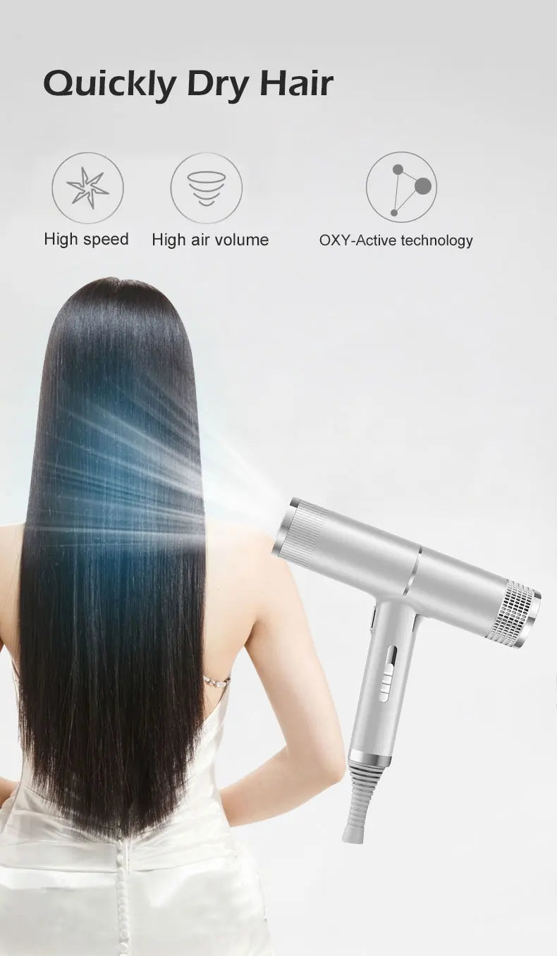High Speed Negative Ionic Hair Blower Dryer Professional Electric Salon Hot And Cold Air Hair Dryer With Diffuser