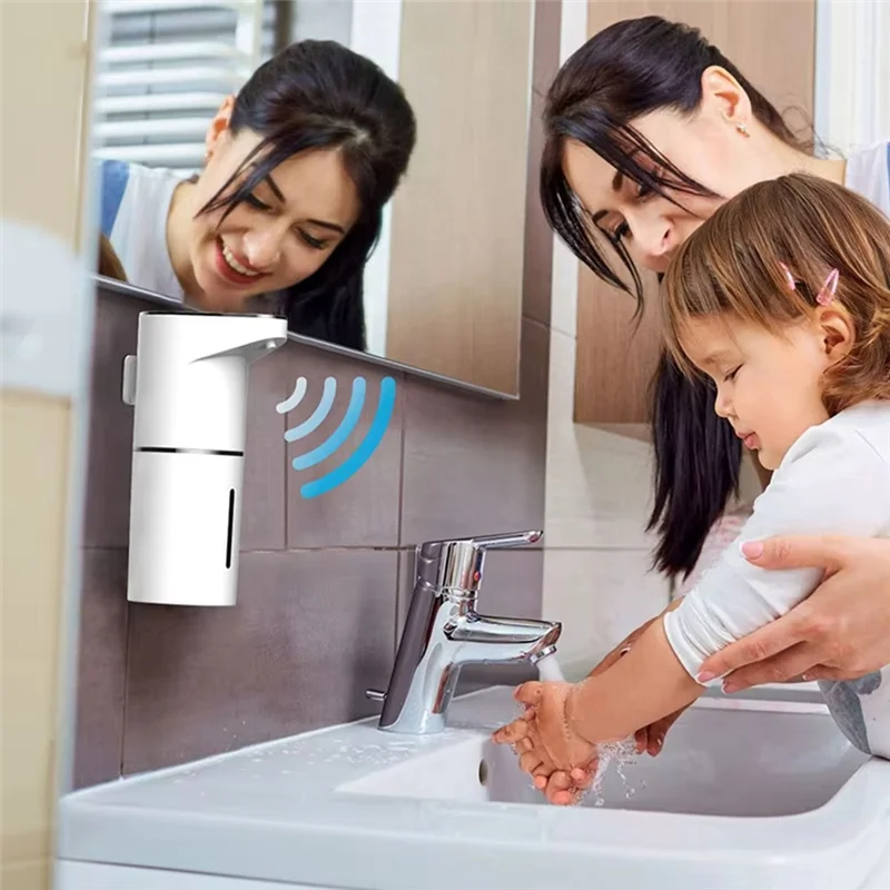 B59B-Wall Mounted Vertical Soap Dispenser Household Energy Sensing Multi Gear Contactless Rechargeable Foam Machine