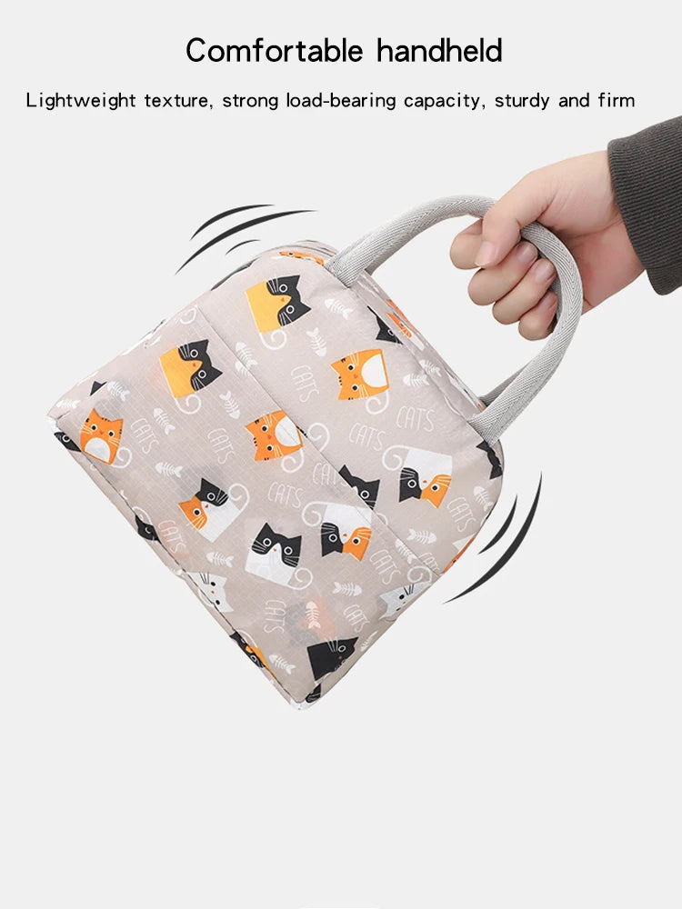 1PC Portable Lunch Bags Thermal Insulation Lunch Box Storage Bag Children's School Lunch Box Bag Picnic Storage Large Capacity