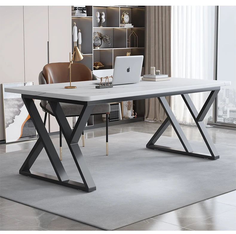 Modern rock board computer desk minimalist design elegant interior gaming desk Mid century luxury mesa para computador furniture
