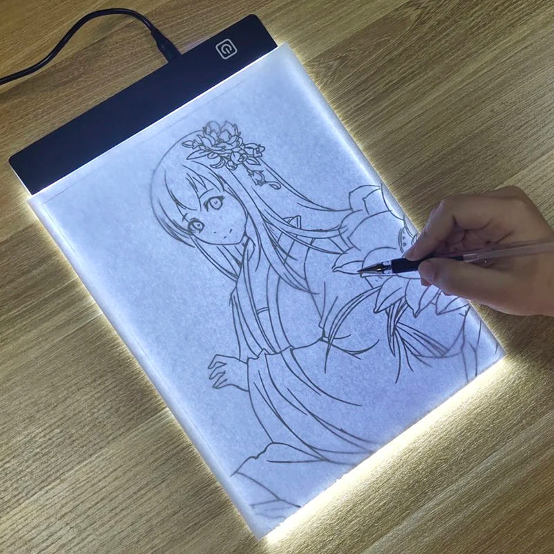 A5 Led Drawing Copy Pad 3 Level Dimmable Board Table Animation Painting Educational Toys Adjustable Light Notepad For Children