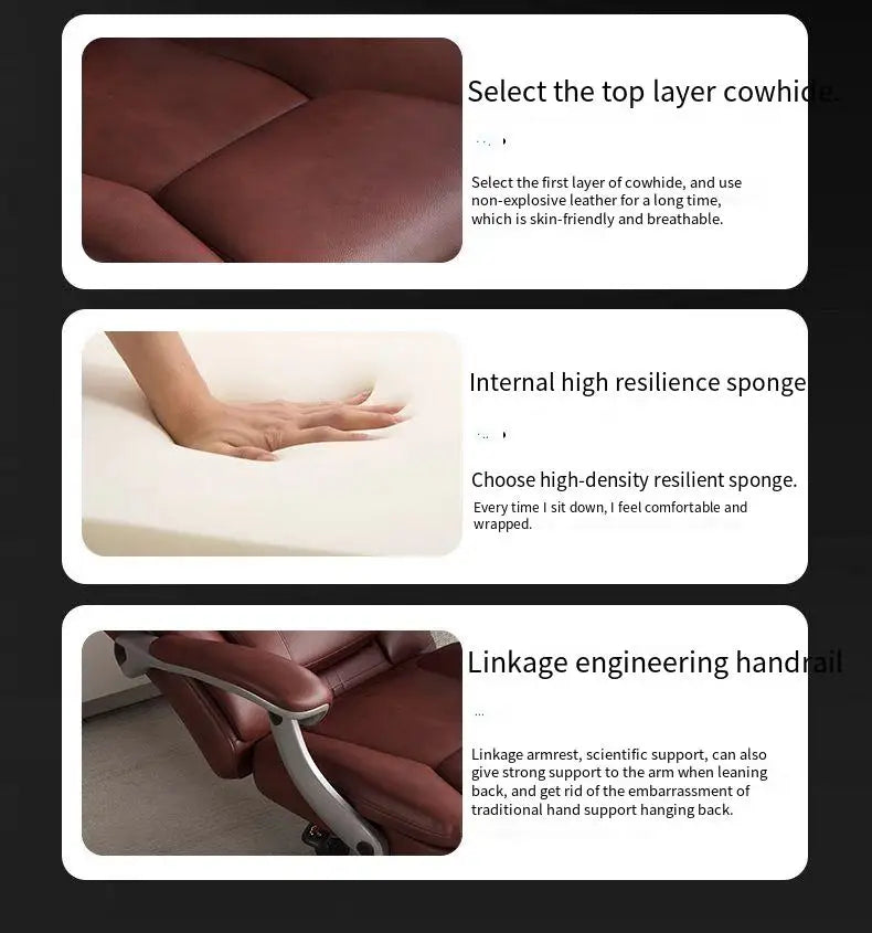 Foot Rest Ergonomic Office Chair Comfortable Designer Relax Luxury Swivel Office Chair Pliable Wheel Sillas Escritorio Furniture