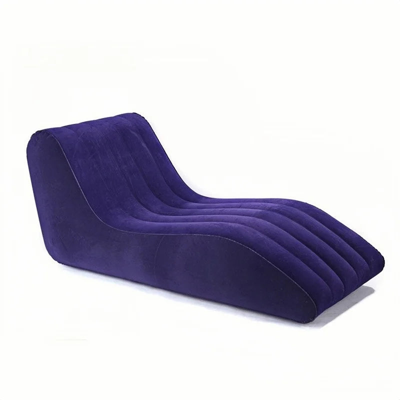 Leisure Inflatable Sofa Thickened Plush Lazy Sofa, S-Shaped Portable Inflatable Sofa Lounge Chair, Leisure and Comfortable Type