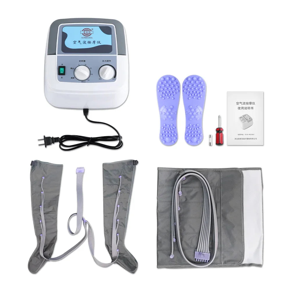 6 Air Wave Electric Massager Lymphatic Drainage Vacuum Therapy Pressotherapy Machine Muscles Relax Leg Arm Waist body Massage