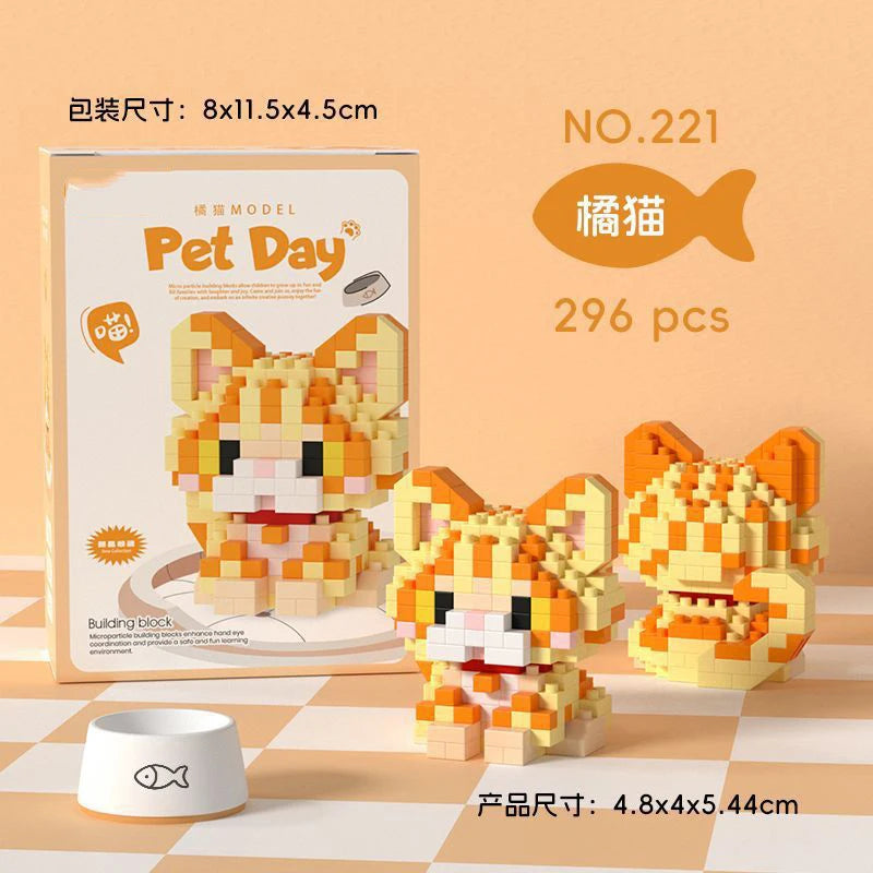 Animal Small Particle Dog Cat  Mini Building Blocks DIY Assembly Brick Sets Educational Toys for Kid 10 To 12 Year Birthday Gift