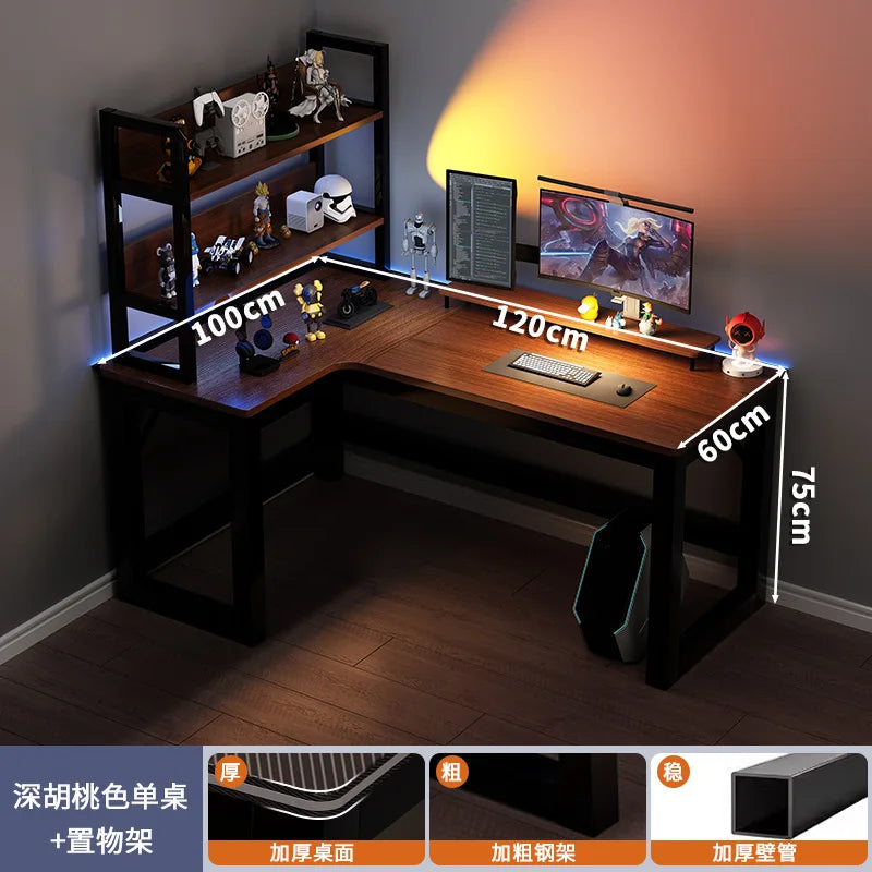 Creative Corner Computer Desks European Office Furniture Double Table Internet Cafe Gaming Desk Home Bedroom Wooden Study Table