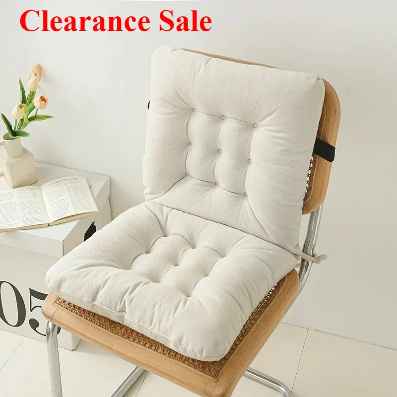 2025 new chenille one-piece chair cushion solid color sedentary bay window backrest cushion office chair cushion