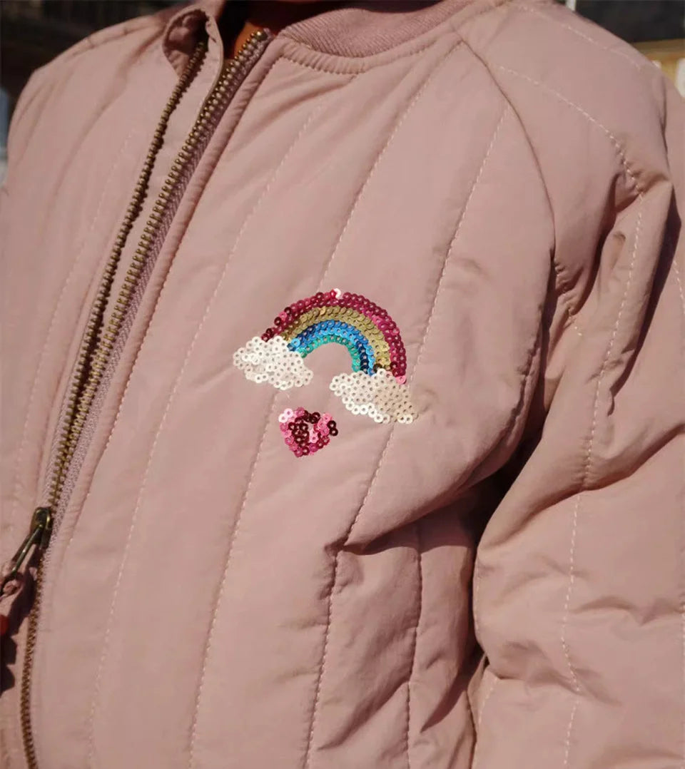 2025 KS Winter Baby Boys Cartoon Lambswool Jackets Kids Cotton Clothes Girls Jackets Outerwear Coats Boys Flight Suit Jackets