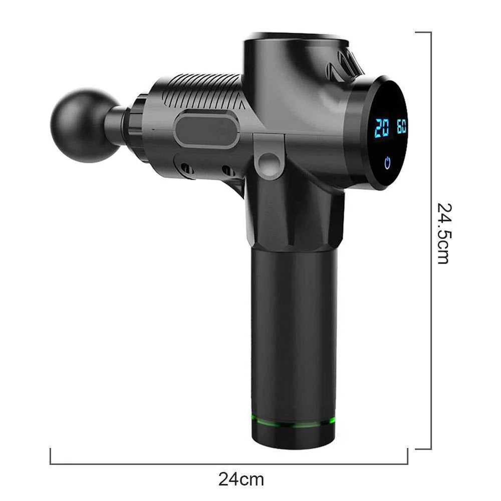 30-Speed Quiet Fascia Gun Certified Noise Reduction Muscle Relaxer Wireless Rechargeable Handheld Massager for Full Body
