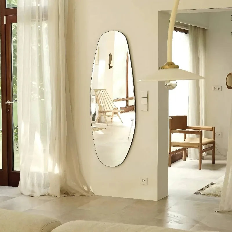 Long Mirror Vintage Floor Mirrors Accessories Store Entrance Hall Mirror for Handbag Paint for Table Decoration Items Live Miror