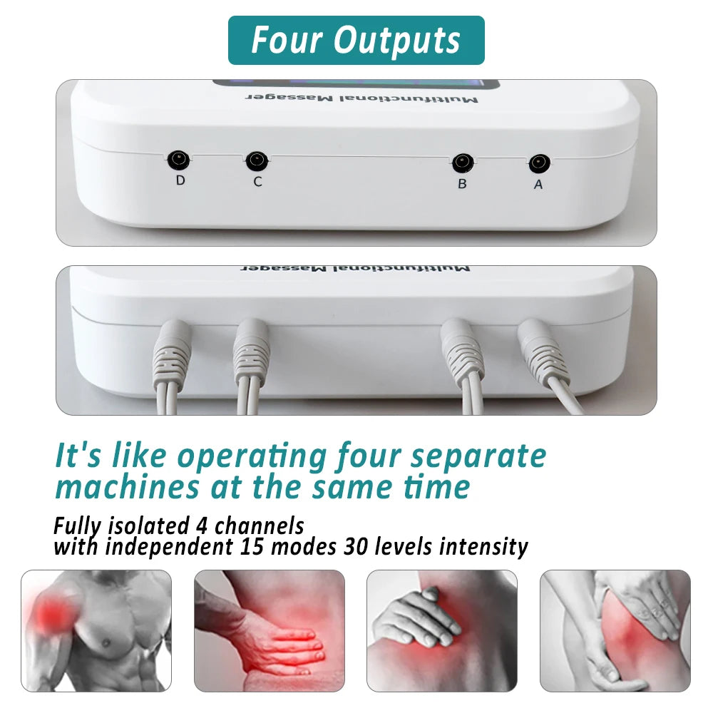 EMS Electric Muscle Stimulator Tens Unit Electrostimulator Pulse Physiotherapy Massager Rechargeable Health Care Relax Device