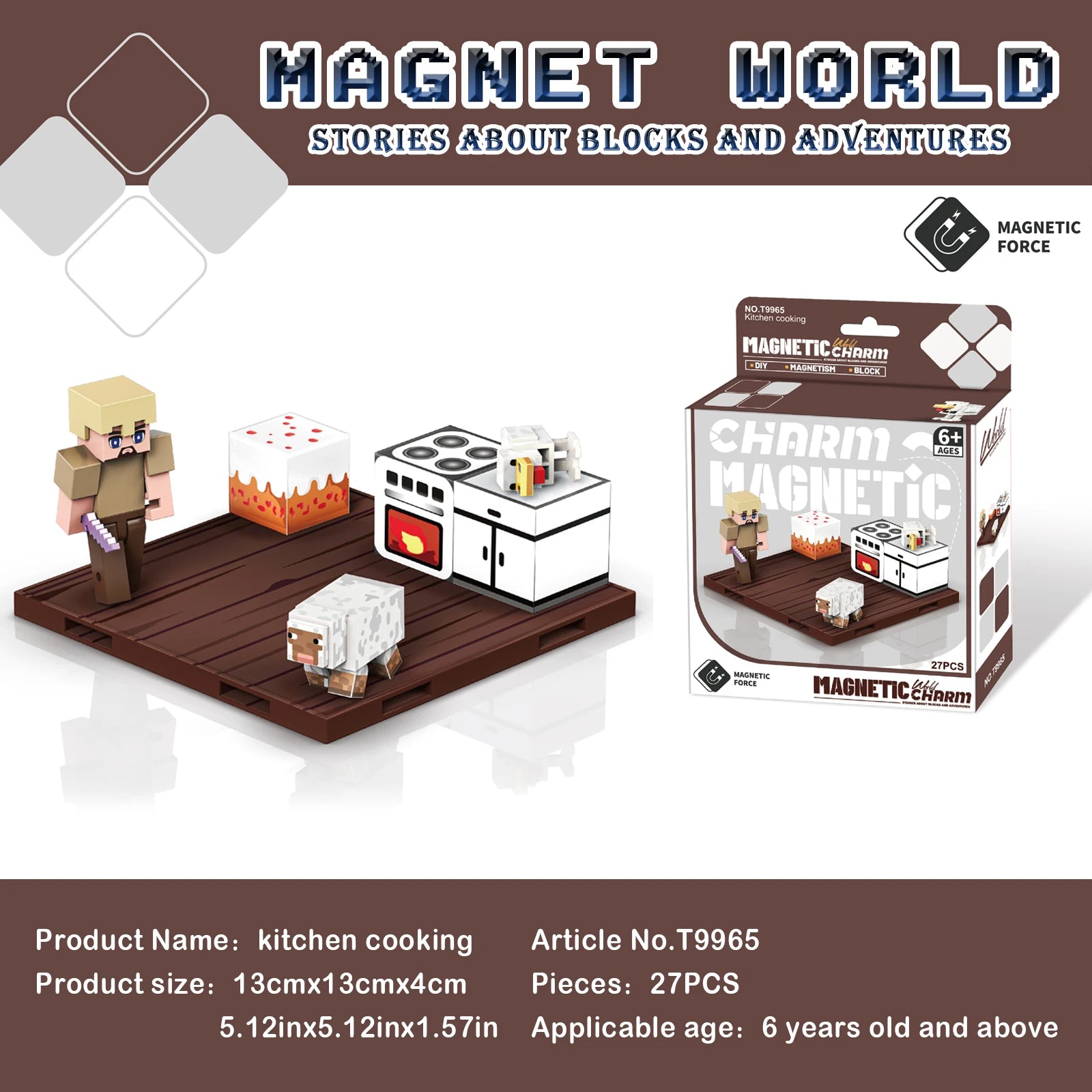 3D My Magnetic Building Blocks, DIY Learning Building Space Reasoning Toys, Birthday Gifts for Children over 6 Years Old