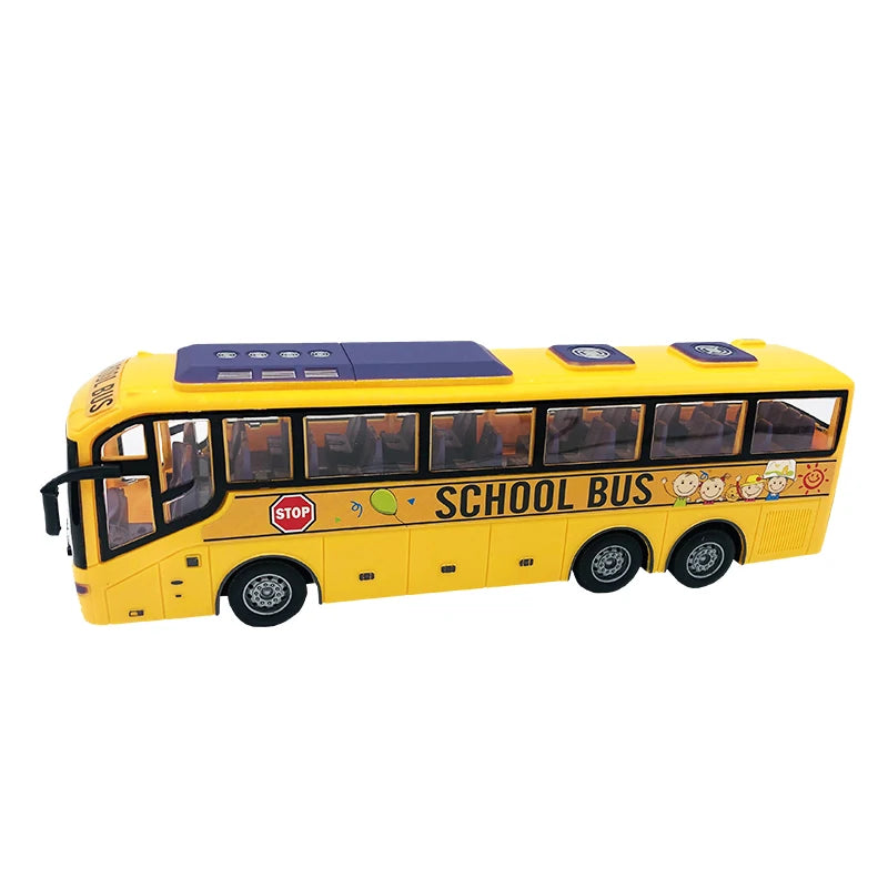 1/30 Rc Bus Electric Remote Control Car with Light Tour Bus School City Model 27Mhz Radio Controlled Machine Kids Xmas Gift