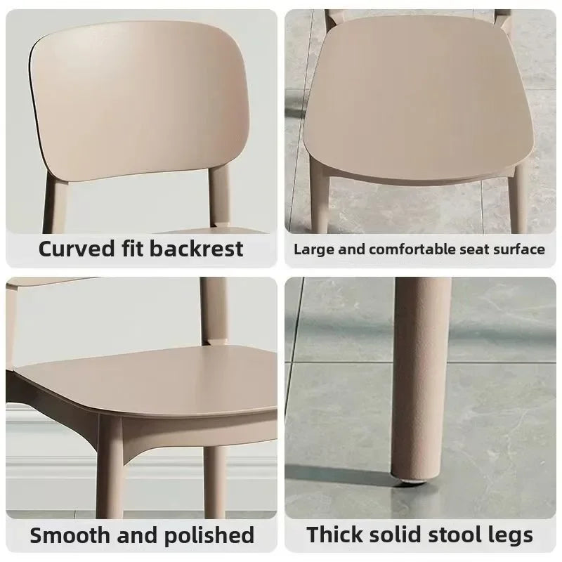 Hot Chair, Plastic, Household, Thickened, Restaurant, Backrest Chair, Commercial, Dining Chair, Modern, Simple, Comfortable
