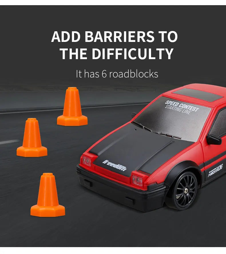 4WD Remote Control Car RC Drift 1:24 20KM/H High Speed Vehicle with LED Lights Racing Sport Toy for Adults Boys Girls Kids Gifts