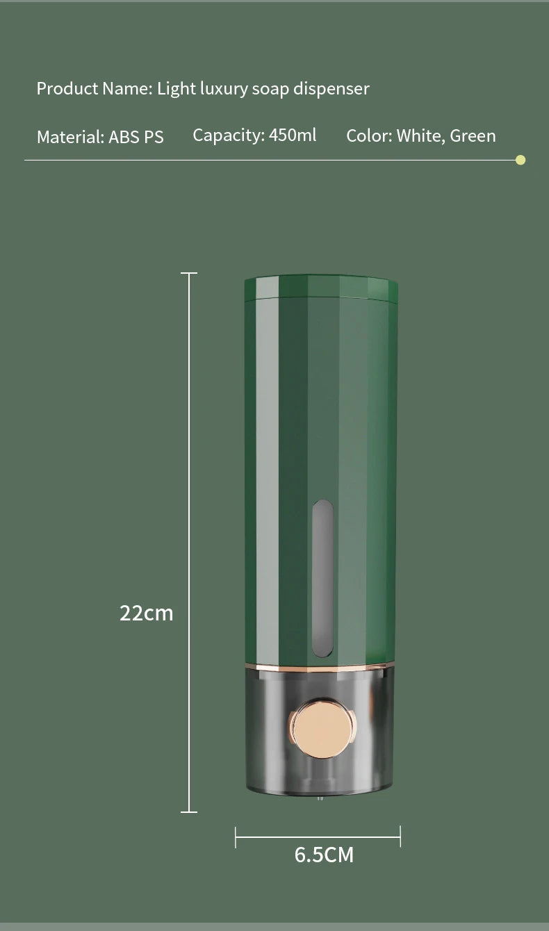 Manual Soap Dispenser Wall Mounted Bathroom Soap Dispenser Washing Hand Sanitizer Family Hotel Shower Gel Bathroom Tool