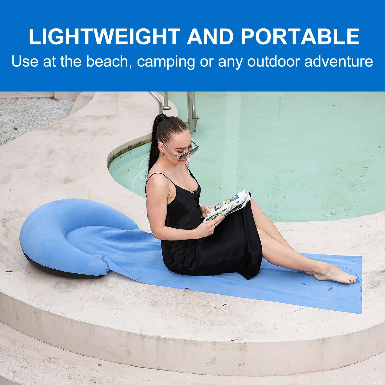 Outdoor Camping Foldable Inflatable Beach Mat Compact Convenient and Simple Camping Outdoor Mat Suitable For Beach Parties